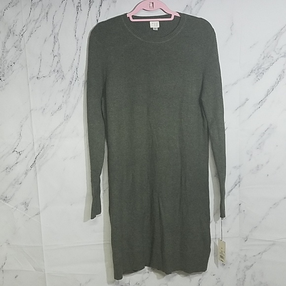 a new day Dresses & Skirts - Green Knit Fall Winter sweater dress
